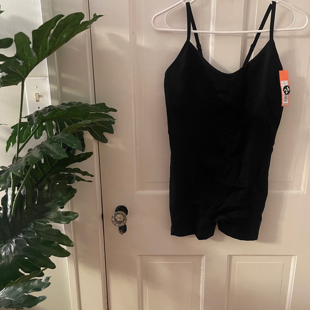 Black Spaghetti Strap Bodysuit
